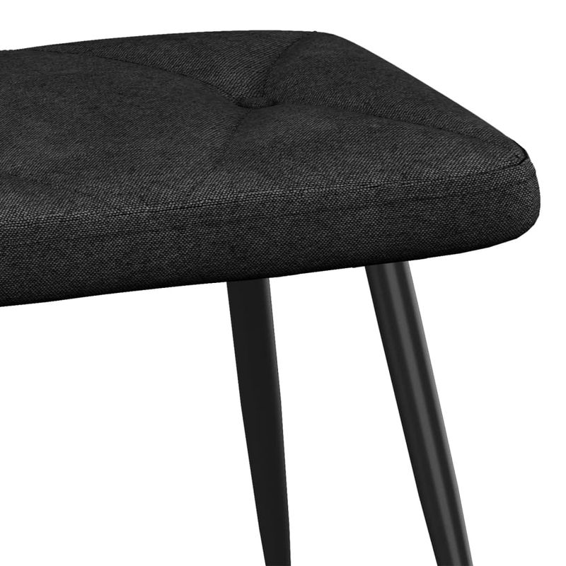Casa si Gradina - Mobilier - Scaune si fotolii - Fotolii - Fotoliu de relaxare cu taburet, negru, textil - Infinity.ro