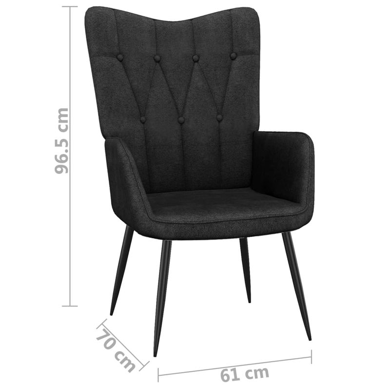 Casa si Gradina - Mobilier - Scaune si fotolii - Fotolii - Fotoliu de relaxare cu taburet, negru, textil - Infinity.ro