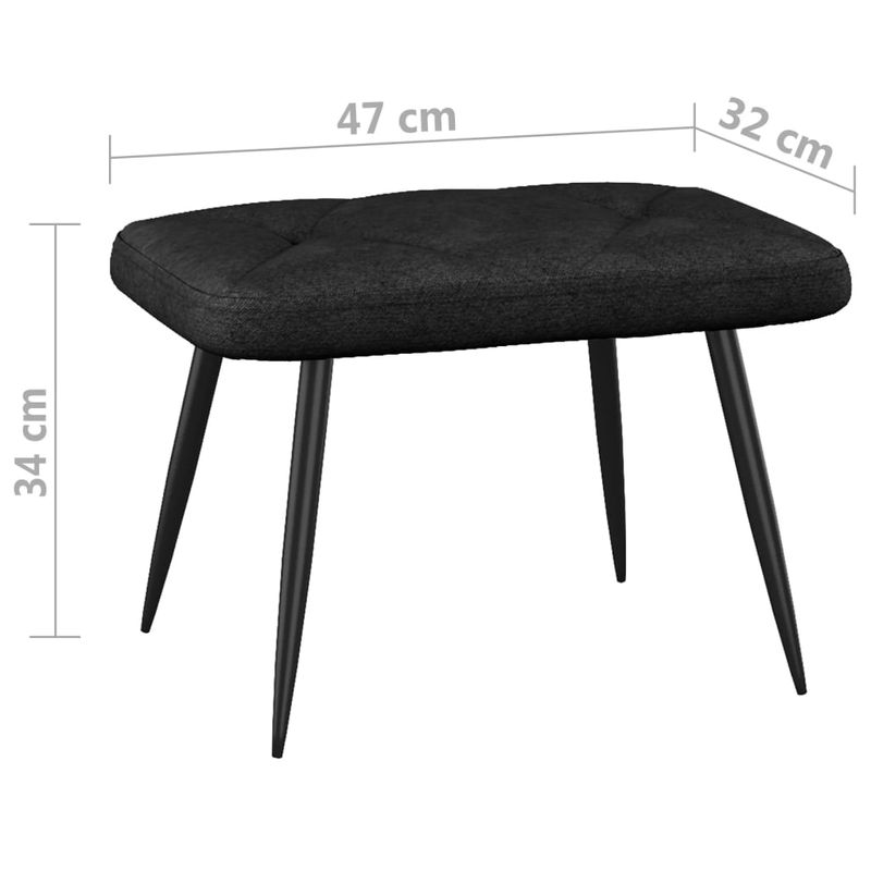 Casa si Gradina - Mobilier - Scaune si fotolii - Fotolii - Fotoliu de relaxare cu taburet, negru, textil - Infinity.ro