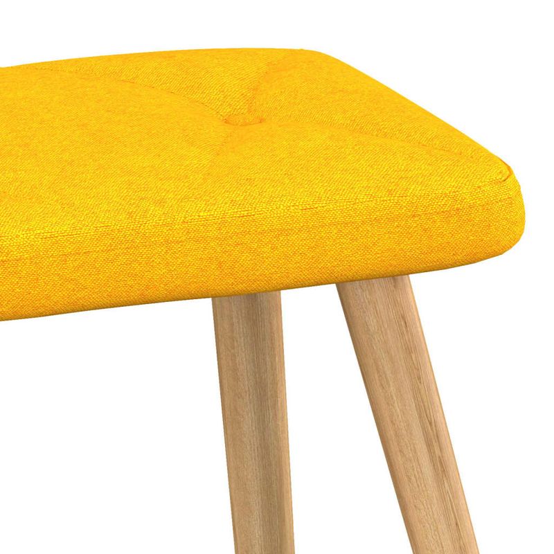 Casa si Gradina - Mobilier - Scaune si fotolii - Fotolii - Fotoliu relaxare cu taburet, galben mustar, textil - Infinity.ro