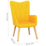 Casa si Gradina - Mobilier - Scaune si fotolii - Fotolii - Fotoliu relaxare cu taburet, galben mustar, textil - Infinity.ro