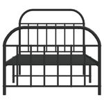 Casa si Gradina - Mobilier - Paturi si accesorii - Paturi - Cadru pat metalic cu tablii de cap/picioare, negru, 107x203 cm - Infinity.ro