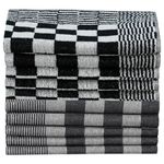 Casa si Gradina - Textile si covoare - Textile baie - Prosoape - Set de prosoape, 20 buc., negru si alb, bumbac - Infinity.ro