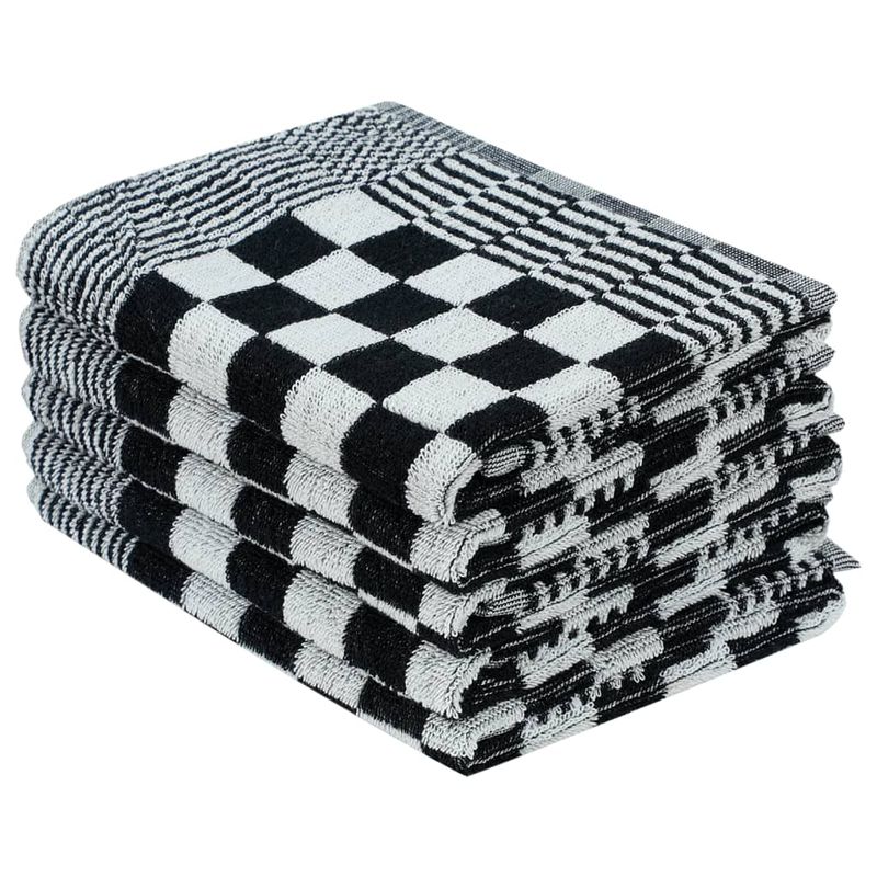 Casa si Gradina - Textile si covoare - Textile baie - Prosoape - Set de prosoape, 20 buc., negru si alb, bumbac - Infinity.ro