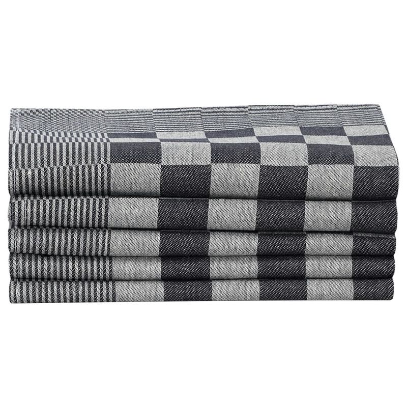 Casa si Gradina - Textile si covoare - Textile baie - Prosoape - Set de prosoape, 20 buc., negru si alb, bumbac - Infinity.ro
