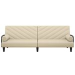 Casa si Gradina - Mobilier - Canapele si coltare - Canapele - Canapea extensibila cu cotiere, crem, material textil - Infinity.ro