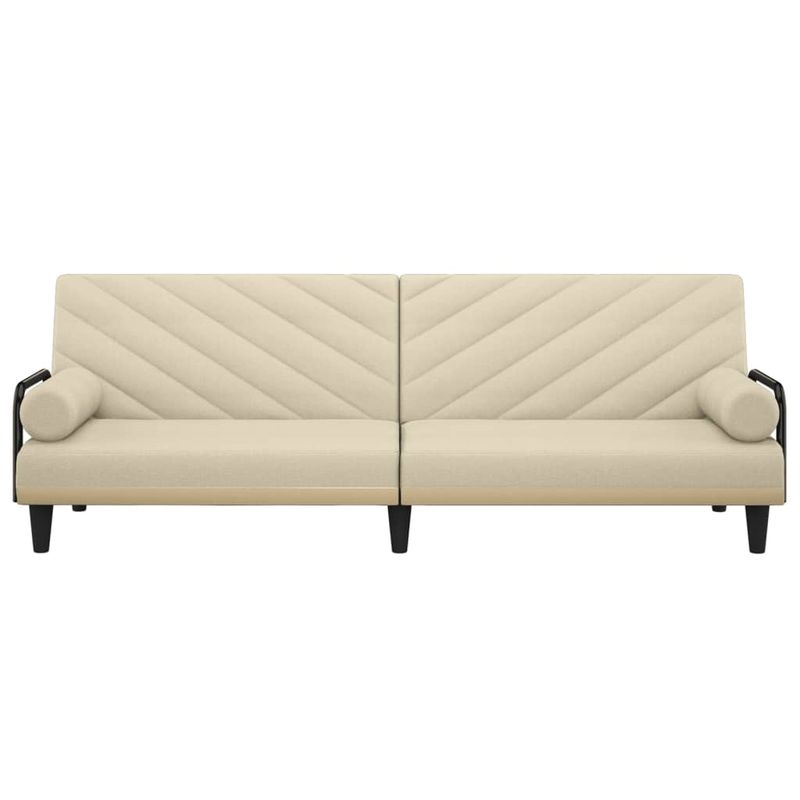 Casa si Gradina - Mobilier - Canapele si coltare - Canapele - Canapea extensibila cu cotiere, crem, material textil - Infinity.ro