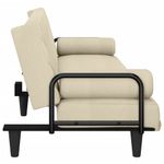 Casa si Gradina - Mobilier - Canapele si coltare - Canapele - Canapea extensibila cu cotiere, crem, material textil - Infinity.ro
