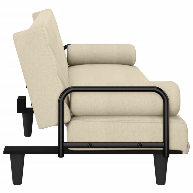 Casa si Gradina - Mobilier - Canapele si coltare - Canapele - Canapea extensibila cu cotiere, crem, material textil - Infinity.ro