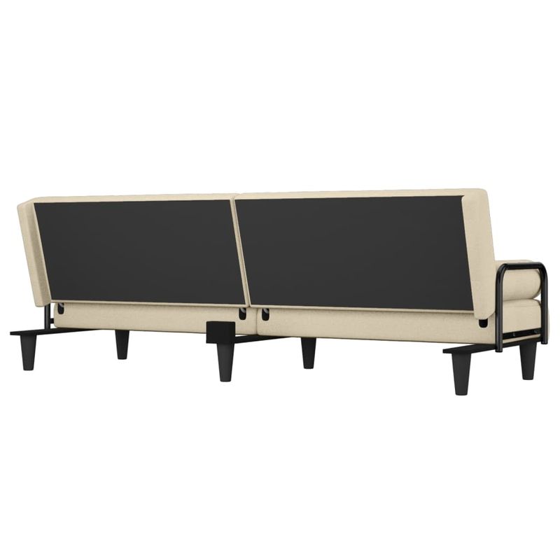 Casa si Gradina - Mobilier - Canapele si coltare - Canapele - Canapea extensibila cu cotiere, crem, material textil - Infinity.ro