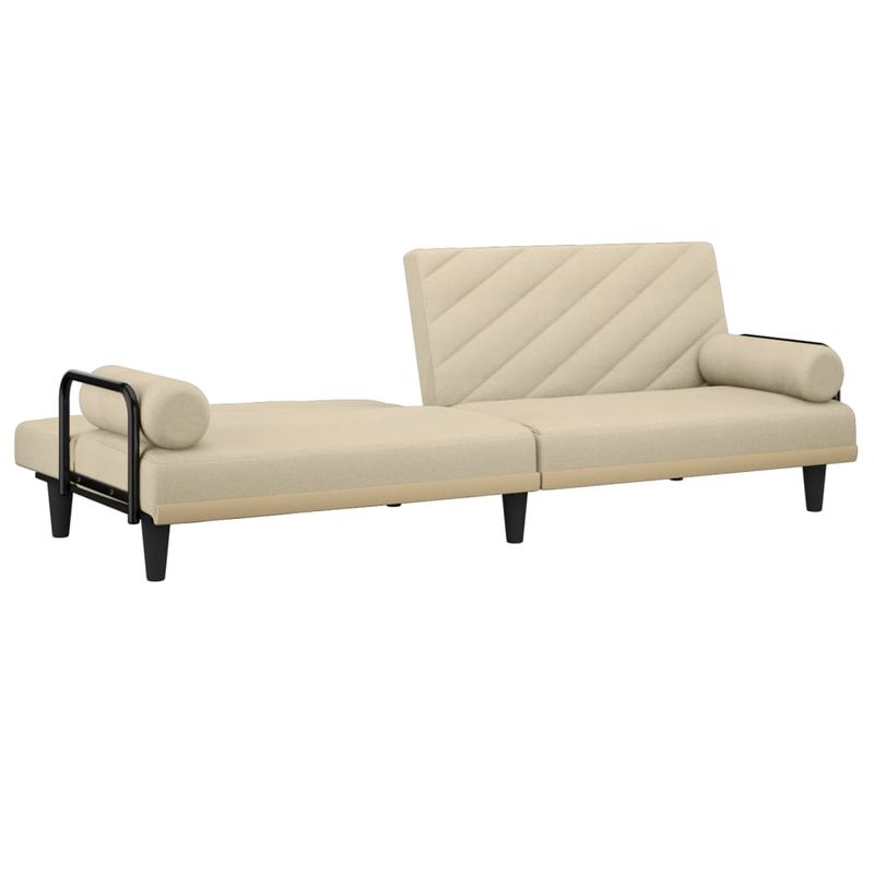 Casa si Gradina - Mobilier - Canapele si coltare - Canapele - Canapea extensibila cu cotiere, crem, material textil - Infinity.ro