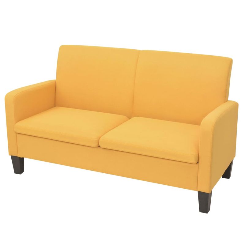 Casa si Gradina - Mobilier - Seturi de mobilier - Seturi living - Set de canapele, 2 piese, galben, material textil - Infinity.ro
