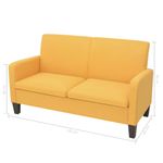 Casa si Gradina - Mobilier - Seturi de mobilier - Seturi living - Set de canapele, 2 piese, galben, material textil - Infinity.ro