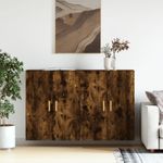 Casa si Gradina - Mobilier - Comode si corpuri - Comode - Dulapuri de perete, 2 buc., stejar afumat, lemn prelucrat - Infinity.ro