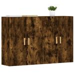 Casa si Gradina - Mobilier - Comode si corpuri - Comode - Dulapuri de perete, 2 buc., stejar afumat, lemn prelucrat - Infinity.ro