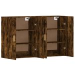 Casa si Gradina - Mobilier - Comode si corpuri - Comode - Dulapuri de perete, 2 buc., stejar afumat, lemn prelucrat - Infinity.ro