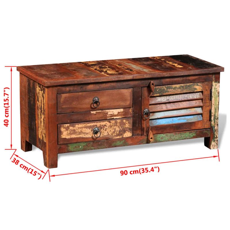Casa si Gradina - Mobilier - Comode si corpuri - Comode - Comoda TV Hi-Fi, dulap lateral, lemn masiv reciclat - Infinity.ro