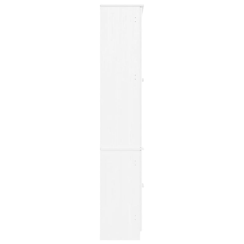 Casa si Gradina - Mobilier - Comode si corpuri - Comode - Vitrina din sticla „ALTA”, alb, 77x35x186,5 cm, lemn masiv pin - Infinity.ro