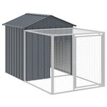 Petshop - Accesorii petshop - Culcusuri si custi - Tarcuri si colivii - Cotet de pui cu tarc antracit 117x405x123 cm otel galvanizat - Infinity.ro