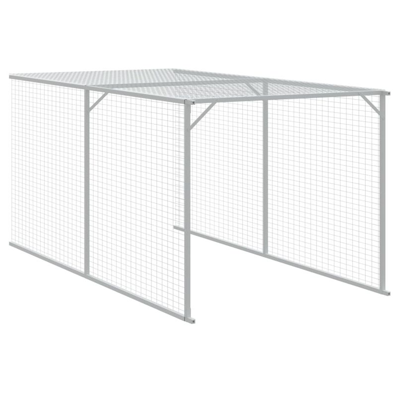 Petshop - Accesorii petshop - Culcusuri si custi - Tarcuri si colivii - Cotet de pui cu tarc antracit 117x405x123 cm otel galvanizat - Infinity.ro