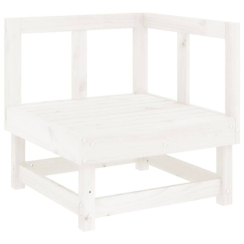 Casa si Gradina - Gradina si terasa - Mobilier exterior - Seturi mobila gradina - Set mobilier de gradina, 6 piese, alb, lemn masiv pin - Infinity.ro