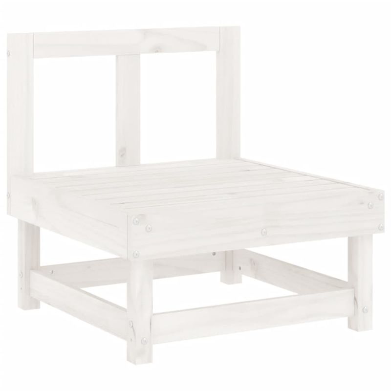 Casa si Gradina - Gradina si terasa - Mobilier exterior - Seturi mobila gradina - Set mobilier de gradina, 6 piese, alb, lemn masiv pin - Infinity.ro