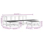 Casa si Gradina - Gradina si terasa - Mobilier exterior - Seturi mobila gradina - Set mobilier de gradina, 6 piese, alb, lemn masiv pin - Infinity.ro