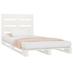 Casa si Gradina - Mobilier - Paturi si accesorii - Paturi - Cadru de pat Single, alb, 90x190 cm, lemn masiv de pin - Infinity.ro