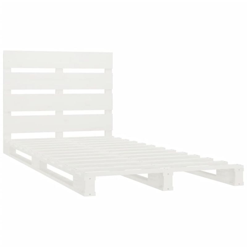 Casa si Gradina - Mobilier - Paturi si accesorii - Paturi - Cadru de pat Single, alb, 90x190 cm, lemn masiv de pin - Infinity.ro