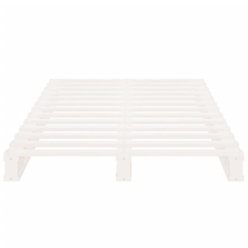 Casa si Gradina - Mobilier - Paturi si accesorii - Paturi - Cadru de pat Single, alb, 90x190 cm, lemn masiv de pin - Infinity.ro
