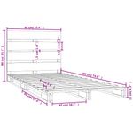 Casa si Gradina - Mobilier - Paturi si accesorii - Paturi - Cadru de pat Single, alb, 90x190 cm, lemn masiv de pin - Infinity.ro