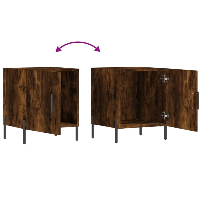 Casa si Gradina - Mobilier - Comode si corpuri - Noptiere - Noptiera, stejar fumuriu, 40x40x50 cm, lemn compozit - Infinity.ro