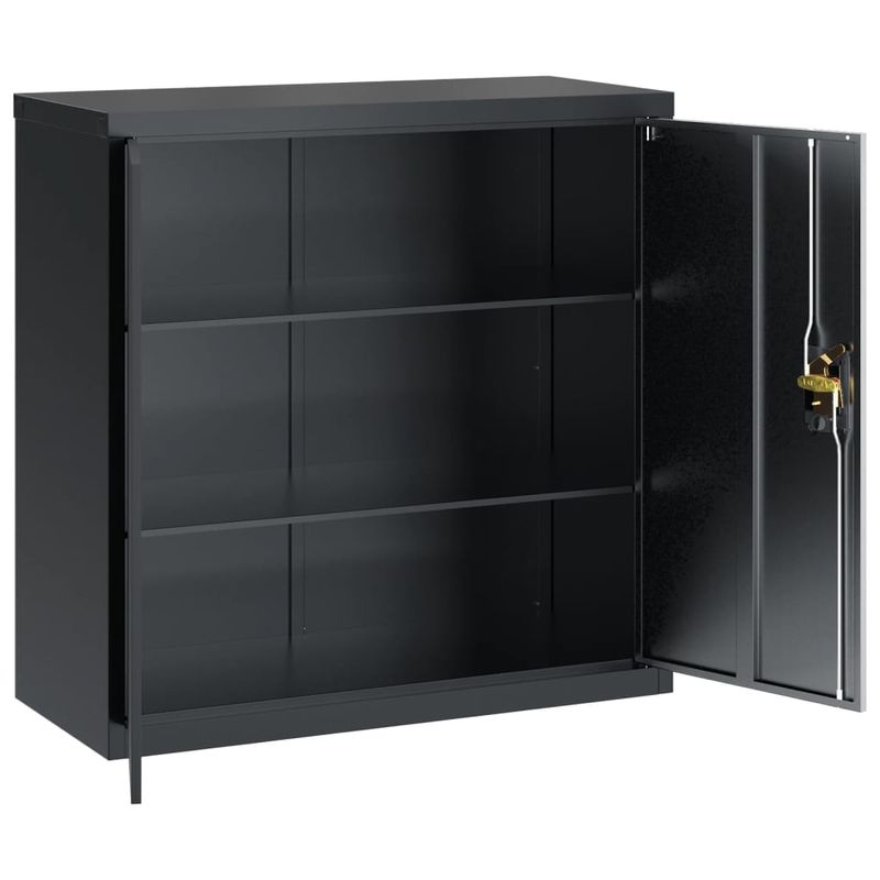 Casa si Gradina - Constructii - Depozitare, transport si protectie - Rafturi, fisete si vestiare - Fiset, antracit, 90x40x130 cm, otel - Infinity.ro