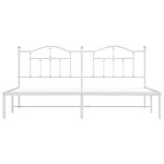 Casa si Gradina - Mobilier - Paturi si accesorii - Paturi - Cadru de pat metalic cu tablie, alb, 200x200 cm - Infinity.ro