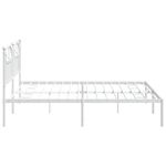 Casa si Gradina - Mobilier - Paturi si accesorii - Paturi - Cadru de pat metalic cu tablie, alb, 200x200 cm - Infinity.ro