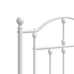 Casa si Gradina - Mobilier - Paturi si accesorii - Paturi - Cadru de pat metalic cu tablie, alb, 200x200 cm - Infinity.ro