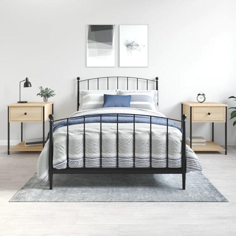 Casa si Gradina - Mobilier - Comode si corpuri - Noptiere - Noptiere, 2 buc., stejar sonoma, 44x45x58 cm, lemn prelucrat - Infinity.ro