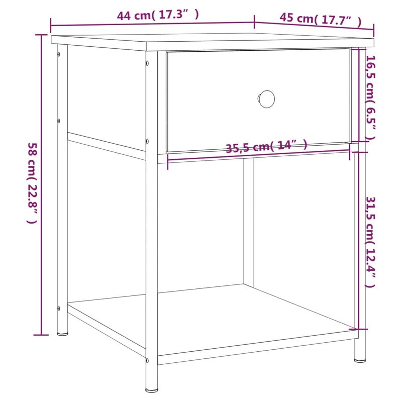 Casa si Gradina - Mobilier - Comode si corpuri - Noptiere - Noptiere, 2 buc., stejar sonoma, 44x45x58 cm, lemn prelucrat - Infinity.ro