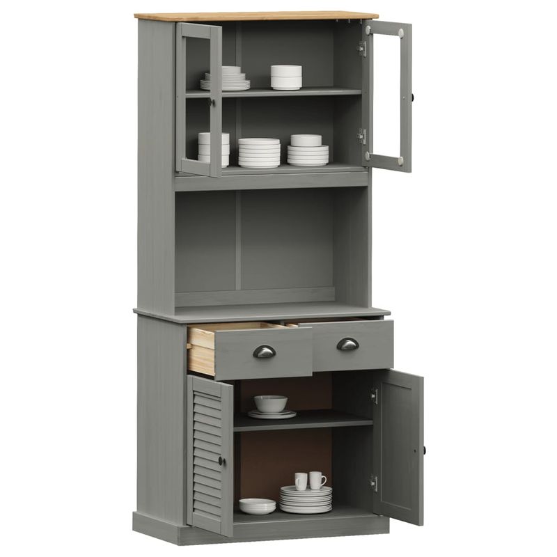 Casa si Gradina - Mobilier - Comode si corpuri - Corpuri bucatarie - Dulap inalt VIGO, 78x40x175 cm, lemn masiv de pin, model cu 2 uși - Infinity.ro