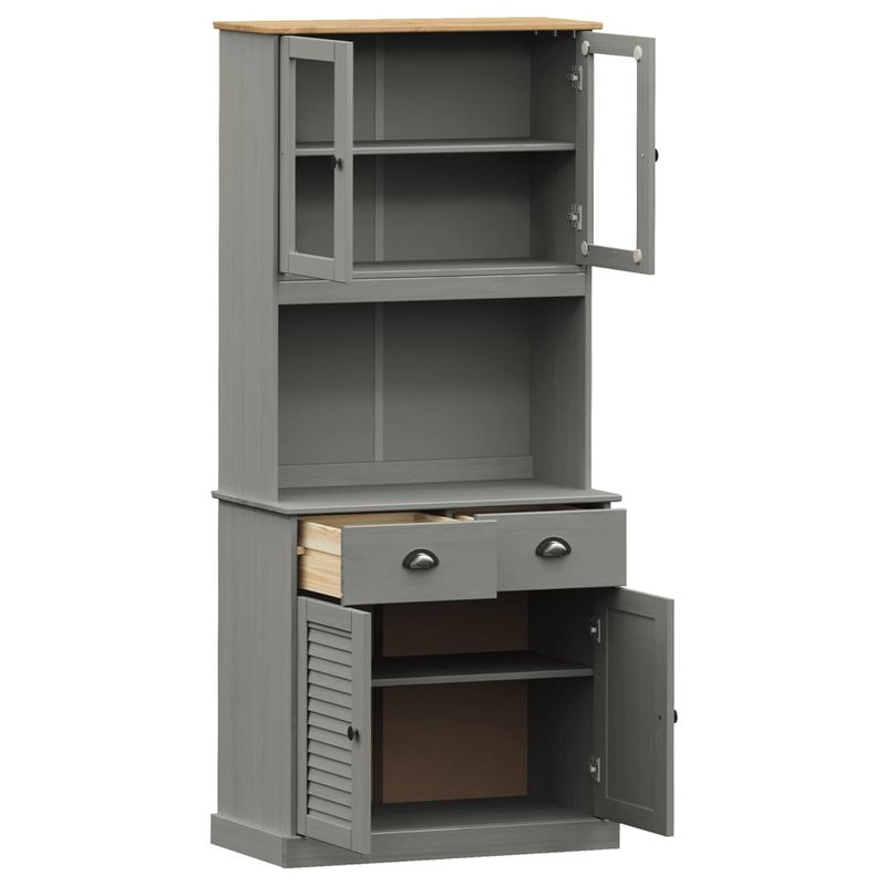 Casa si Gradina - Mobilier - Comode si corpuri - Corpuri bucatarie - Dulap inalt VIGO, 78x40x175 cm, lemn masiv de pin, model cu 2 uși - Infinity.ro
