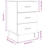 Casa si Gradina - Mobilier - Comode si corpuri - Noptiere - Noptiera, gri sonoma, 40x40x66 cm, lemn compozit - Infinity.ro