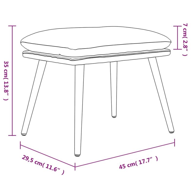 Casa si Gradina - Mobilier - Scaune si fotolii - Tabureti - Taburet, gri deschis, 45x29,5x35 cm, material textil - Infinity.ro