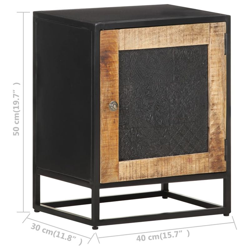Casa si Gradina - Mobilier - Comode si corpuri - Noptiere - Noptiera, 40x30x50 cm, lemn de mango nefinisat - Infinity.ro