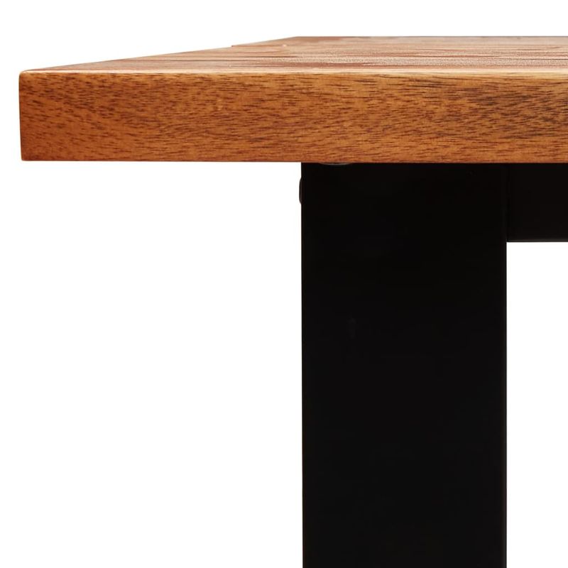 Casa si Gradina - Mobilier - Seturi de mobilier - Seturi mese si scaune - Set de masa din 3 piese, margini naturale, lemn masiv de acacia, lungime 160 cm - Infinity.ro