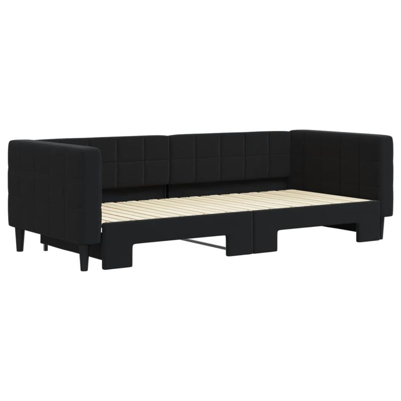 Casa si Gradina - Mobilier - Paturi si accesorii - Paturi - Pat de zi cu extensie, negru, 90x200 cm, catifea - Infinity.ro