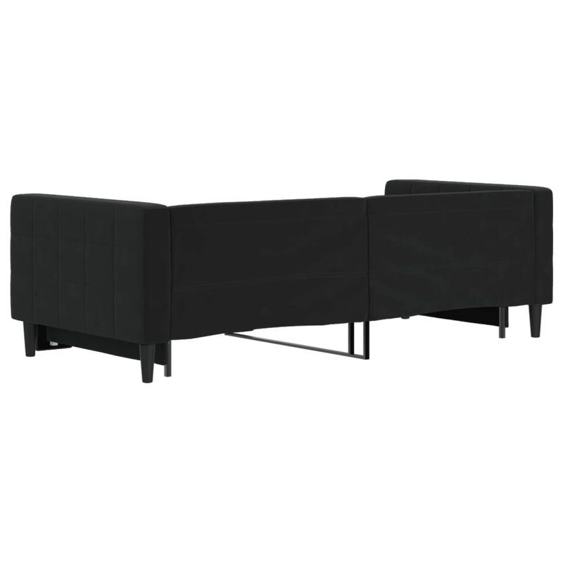 Casa si Gradina - Mobilier - Paturi si accesorii - Paturi - Pat de zi cu extensie, negru, 90x200 cm, catifea - Infinity.ro