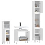Casa si Gradina - Mobilier - Seturi de mobilier - Seturi baie - Set dulapuri de baie, 3 piese, alb, lemn prelucrat - Infinity.ro