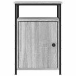 Casa si Gradina - Mobilier - Comode si corpuri - Noptiere - Noptiera, gri sonoma, 40x42x60 cm, lemn prelucrat - Infinity.ro