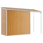 Casa si Gradina - Gradina si terasa - Casute de gradina - Sopron gradina, acoperis extins, maro deschis, 277x110,5x181 cm, otel - Infinity.ro