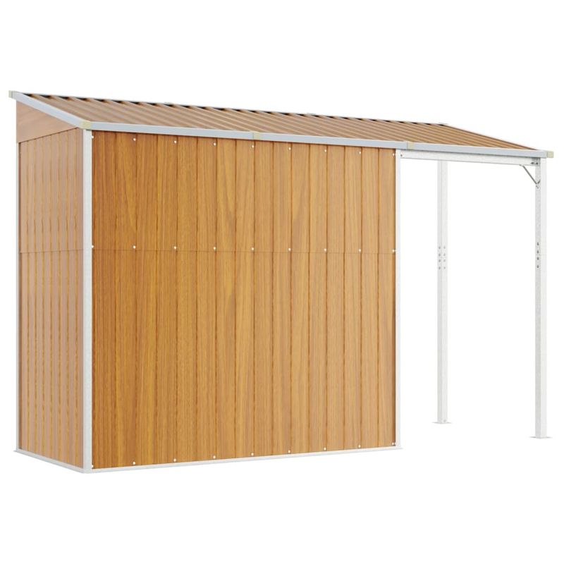 Casa si Gradina - Gradina si terasa - Casute de gradina - Sopron gradina, acoperis extins, maro deschis, 277x110,5x181 cm, otel - Infinity.ro